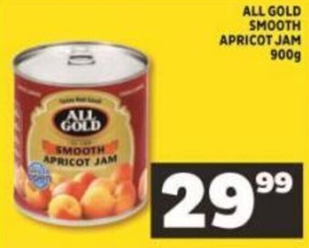 Shoprite All Gold Smooth Apricot Jam 900g offer
