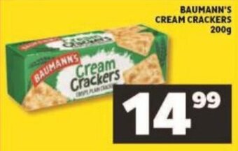 Shoprite Baumann's Cream Crackers 200g offer