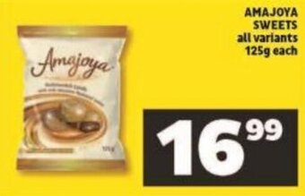 Shoprite Amajoya Sweets all variants 125g offer