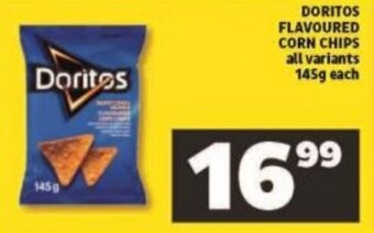 Shoprite Doritos Flavoured Corn Chips all variants 145g offer