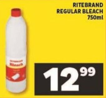 Shoprite Ritebrand Regular Bleach 750ml offer