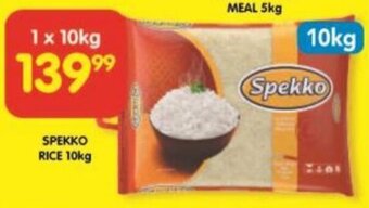 Shoprite Spekko Rice 10kg offer