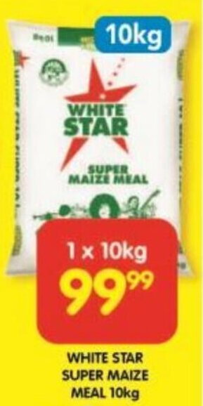 Shoprite White Star Super Maize Meal 10kg offer