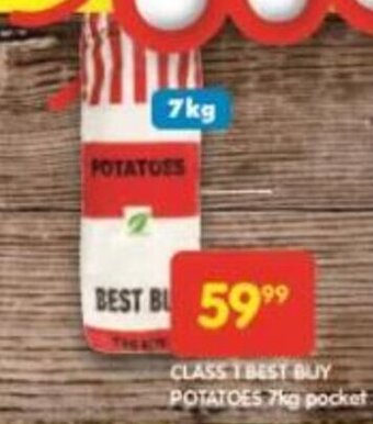 Shoprite Class 1 Best Buy Potatoes 7kg pocket offer