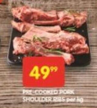 Shoprite Pre Cooked Pork Shoulder Ribs per kg offer