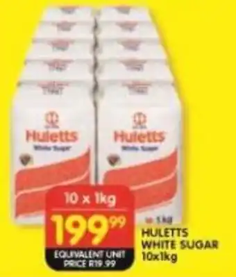 Shoprite Huletts White Sugar 10 x 1kg offer