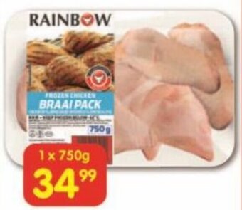 Shoprite Rainbow Frozen Chicken Braai Pack 750g offer