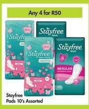 Stayfree Pads (Assorted)-For Any 4 x 10's Pack