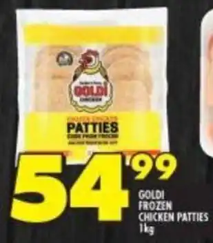 Shoprite Goldi Frozen Chicken Patties 1kg offer