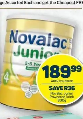 Pick n Pay Novalac junior powdered drink offer