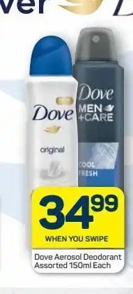 Pick n Pay Dove aerosol deodorant assorted offer