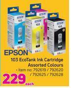 Game Epson 103 eco tank ink cartridge assorted colours-each offer