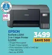 Game Epson eco tank 3 in 1 inkjet printer l3250 offer