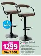 Game Flynn 2 pack bar stool tan or black-per pack offer