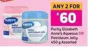 Game Purity elizabeth anne's aqueous or petroleum jelly assorted-for 2 x 450g offer