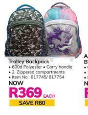Game Trolley Backpack-Each offer