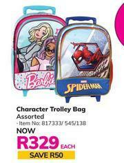Game Character Trolley Bag Assorted-Each offer