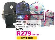 Prosecco Assorted 5 Piece Set-Per Set