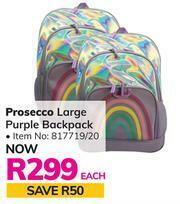 Prosecco Large Purple Backpack-Each