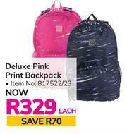Game Deluxe Pink Print Backpack-Each offer