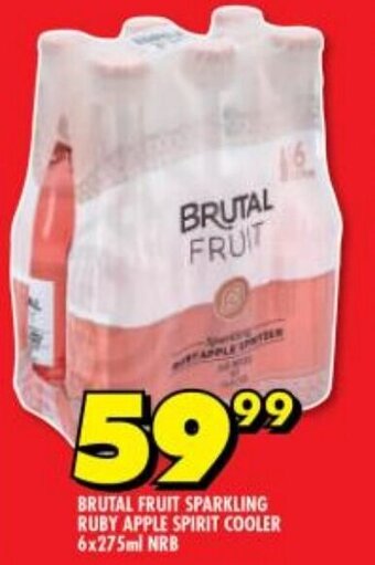 Shoprite Liquor Brutal Fruit Sparkling Ruby Apple Spirit Cooler 6x275ml offer