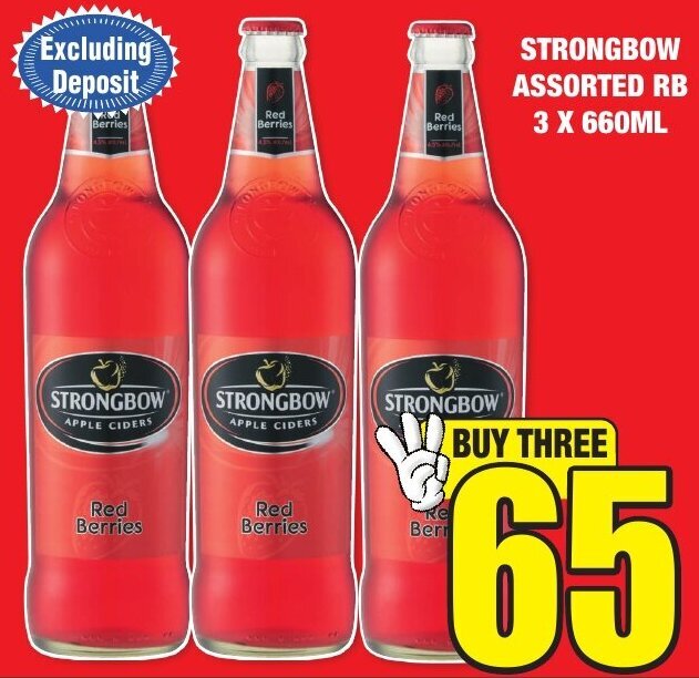 Strongbow Assorted RB 3x660ml offer at Boxer Liquors