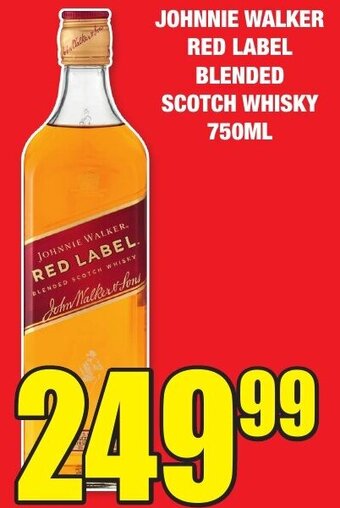 Johnnie Walker Red Label Blended Scotch Whisky 750ml