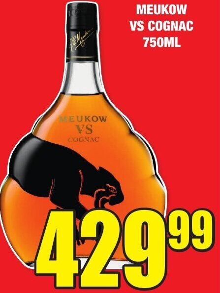 Meukow VS Cognac 750ml offer at Boxer Liquors