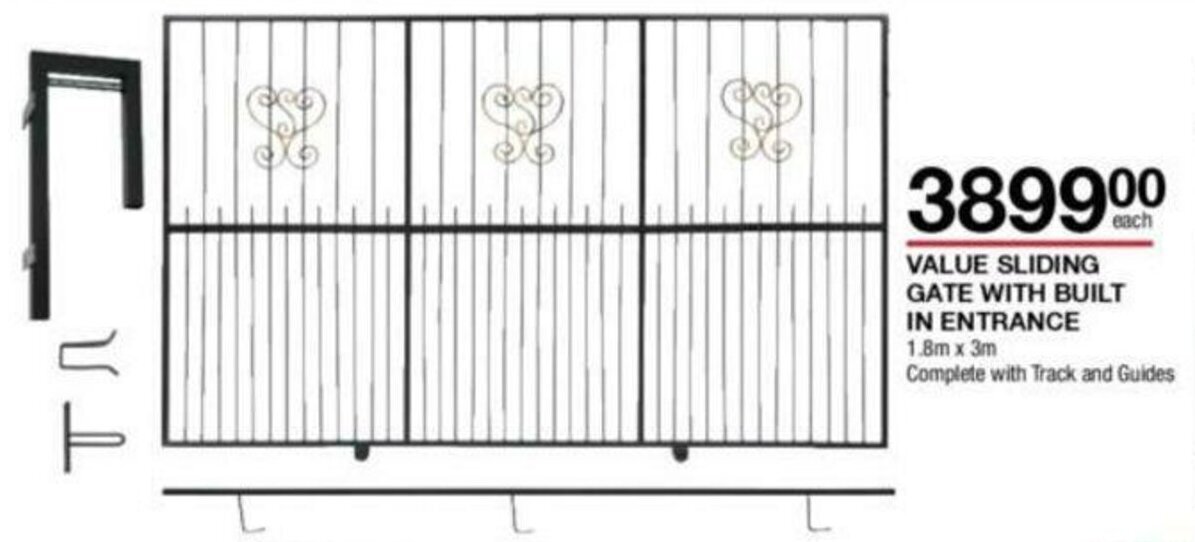 Value Sliding Gate with Built In Entrance offer at Build It