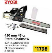 Builders Warehouse Ryobi 450mm 45cc Petrol Chainsaw offer