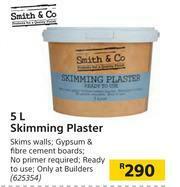 Builders Warehouse Smith & Co 5Ltr Skimming Plaster offer