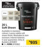 Builders Warehouse Fired Earth 20Ltr Soft Sheen offer