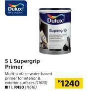 Builders Warehouse Dulux 5Ltr Supergrip Primer offer