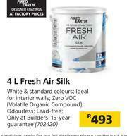 Builders Warehouse Fired Earth 4Ltr Fresh Air Silk offer