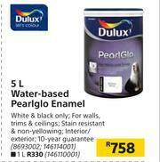 Builders Warehouse Dulux 5Ltr Water Based Pearlglo Enamel offer