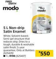 Builders Warehouse Fired Earth 5Ltr Non Drip Satin Enamel offer