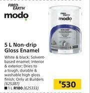 Builders Warehouse Fired Earth 5Ltr Non Drip Gloss Enamel offer