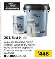Builders Warehouse Fired Earth 20Ltr Fast Hide offer
