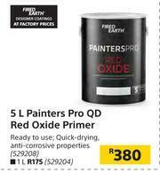 Builders Warehouse Fired Earth 5Ltr Painters Pro QD Red Oxide Primer offer