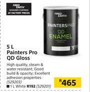 Builders Warehouse Fired Earth 5Ltr Painters Pro QD Gloss offer