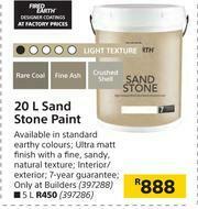 Builders Warehouse Fired Earth 20Ltr Sand Stone Paint offer