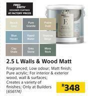 Builders Warehouse Fired Earth 2.5Ltr Walls & Wood Matt offer