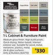 Fired Earth 1Ltr Cabinet & Furniture Paint