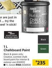 Builders Warehouse Fired Earth 1Ltr Chalkboard Paint offer
