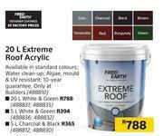 Builders Warehouse Fired Earth 20Ltr Extreme Roof Acrylic offer
