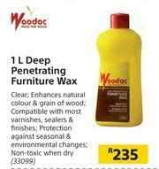 Builders Warehouse Woodoc 1Ltr Deep Penetrating Furniture Wax offer