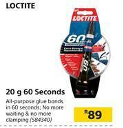 Builders Warehouse Loctite 60 Seconds-20g offer