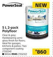Builders Warehouse Power Seal 5L 2 Pack Polyfloor (Clear & Grey) offer