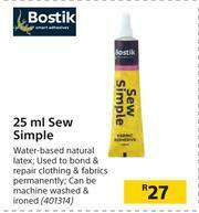 Builders Warehouse Bostik Sew Simple-25ml offer