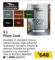 Builders Warehouse Fired Earth 5L Floor Coat offer